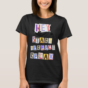 T-shirt met kleurrijk schrift