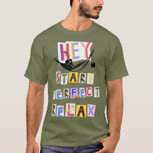T-shirt met kleurrijk schrift