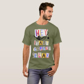 T-shirt met kleurrijk schrift (Voorkant volledig)