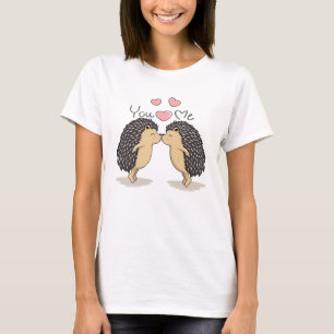 T-shirt met knuffelende egels