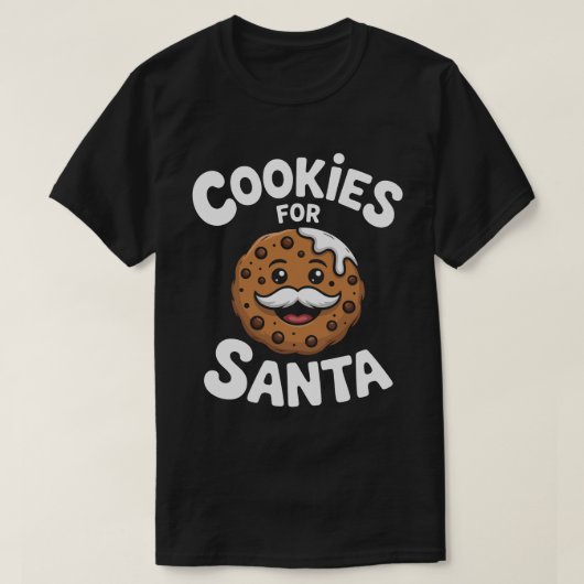 T-shirt met koekjes voor de Kerstman (Design voorkant)