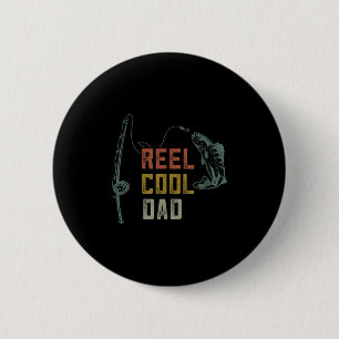 T-shirt met koele vader-visserij, grappige vadersd ronde button 5,7 cm
