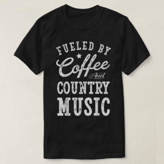 T-shirt met koffie- en countrymuziekvibes