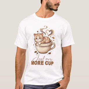 T-shirt met koffie en een knuffelkat