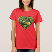 T-shirt met kolibrie en een madeliefje (Voorkant)