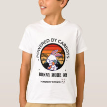 T-shirt met Konijn dat Wortel Knuffelt Retro Zonso