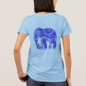 T SHIRT MET KOOLBLAUWE ELEPHANT (Achterkant)