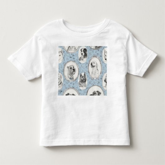 T-shirt met korte mouwen en hond Graphic (Voorkant)