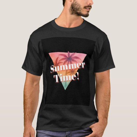 T-shirt met korte mouwen en zomerontwerp  (Voorkant)