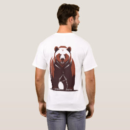 T-shirt met krachtige grizzlybeer