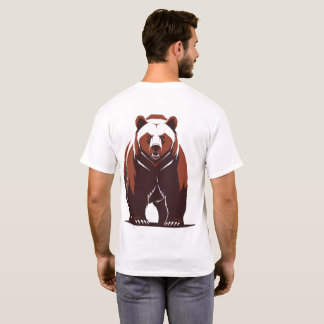 T-shirt met krachtige grizzlybeer