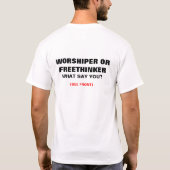 T-shirt met kritisch denken (aftrekbare redenering (Achterkant)