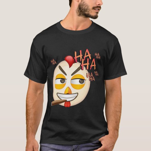 T-shirt met lach-emoji (Voorkant)