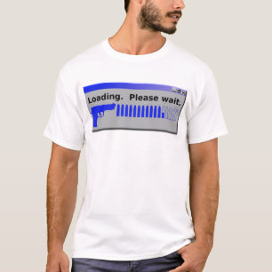 T-shirt met "Laden Even Geduld" grappige tekst