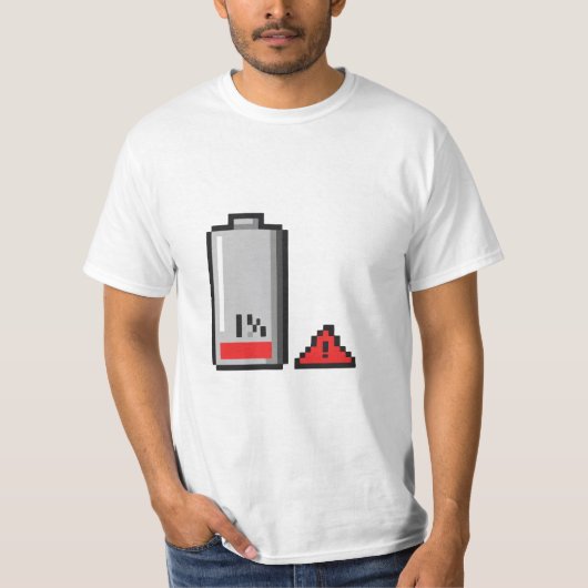 T-shirt met lage batterij (Voorkant)