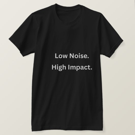 T-shirt met lage ruis en grote impact (Design voorkant)