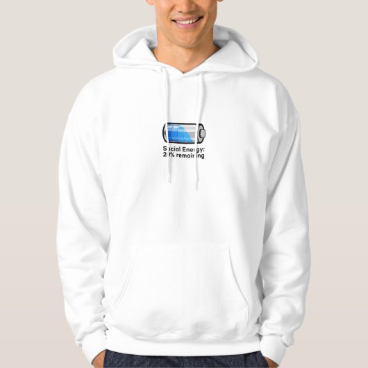 T-shirt met lage sociale batterij (Voorkant)