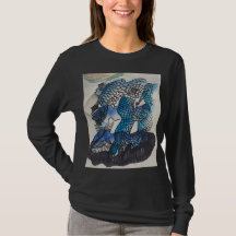 T-shirt met lange mouwen en blauwe vis