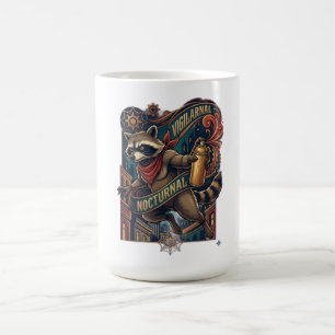 T-shirt met lange mouwen en nachtraccoonprint koffiemok