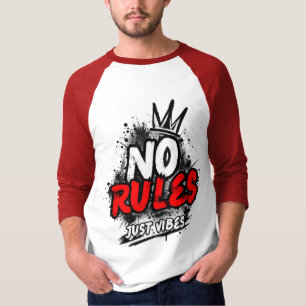 T-shirt met lange mouwen en 'No Rules'-opdruk
