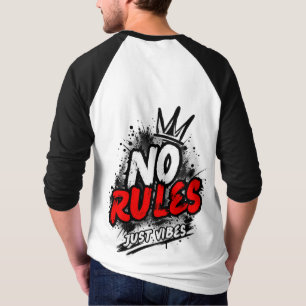 T-shirt met lange mouwen en 'No Rules'-opdruk