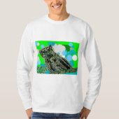 T-SHIRT MET LANGE MOUWEN - GREAT HORNED OWL (Voorkant)