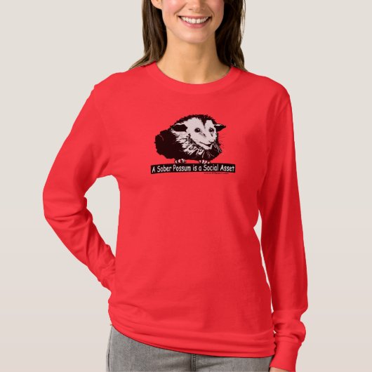 T-shirt met lange mouwen met Possum en Pith (Voorkant)