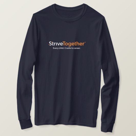 T-shirt met lange mouwen - Navy (Design voorkant)