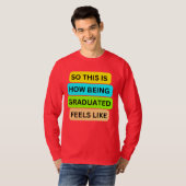 T-shirt met lange mouwen rood SO_THIS_IS_HOW_BEING (Voorkant volledig)