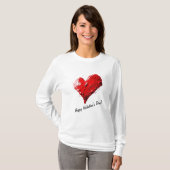 T-shirt met lange mouwen Valentijnsdag (Voorkant volledig)