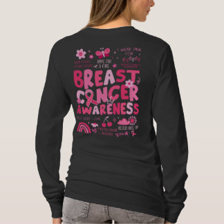 T-shirt met lange mouwen voor borstkankerbewustzij