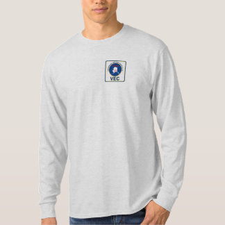 T-shirt met lange mouwen voor heren met zakembleem