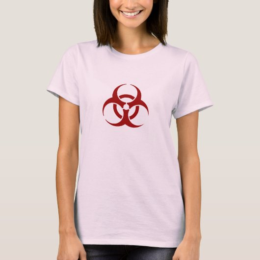T-shirt met langsleevend biogevaar (Voorkant)