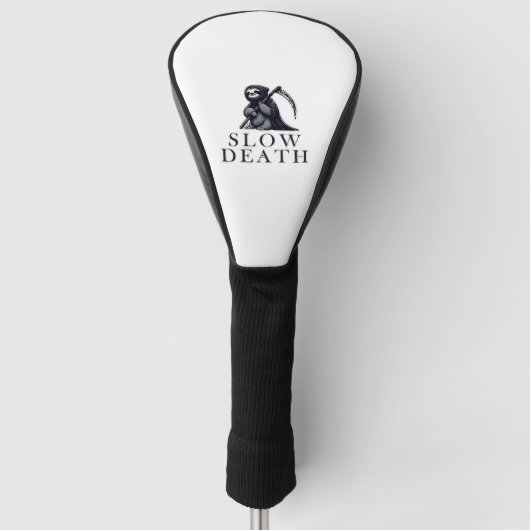 T-shirt met langzame dood essentials golfheadcover (Voorkant)