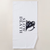 T-shirt met langzame dood essentials strandlaken (Voorkant)
