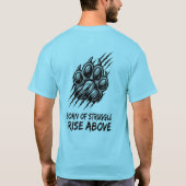 T-shirt met leeuw en tekst Defiance Is Power – Bor (Achterkant)