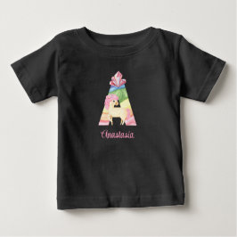 T-shirt met letter A eenhoorn