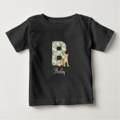 T-shirt met letter B luipaardprint (Voorkant)