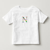 T-shirt met letter N