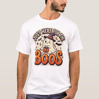 T-shirt met leuk spook Halloween-ontwerp