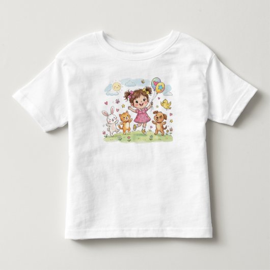 T-shirt met leuke vrienden (Voorkant)