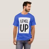 T-shirt met Level Up tekst gedrukt (Voorkant volledig)