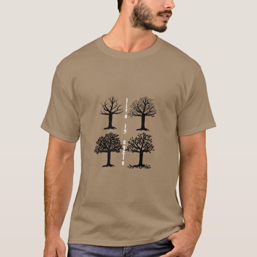 T-shirt met levenscyclus van een boom (Voorkant)