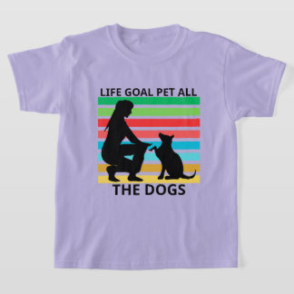 T-shirt met levensdoel om alle honden te aaien
