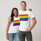 T Shirt met LGBT Regenboogvlag (Unisex)