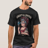 T-shirt met 'Liberty & Lipstick' (Voorkant)