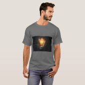 T-shirt met lichtgevende gloeilamp (Voorkant volledig)