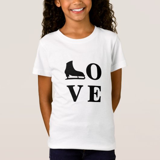 T-shirt met liefdesijs (zwart-wit) (Voorkant)