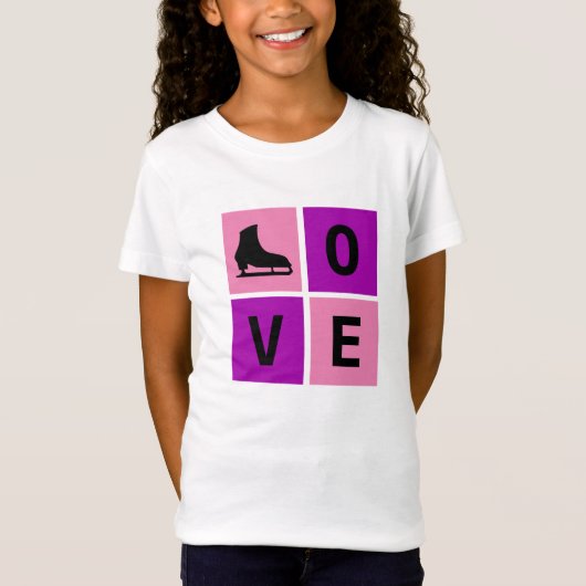 T-shirt met liefdesschaatsen (schaatsen) (Voorkant)