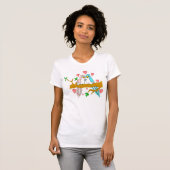 T-shirt met liefdesvogels (Voorkant volledig)